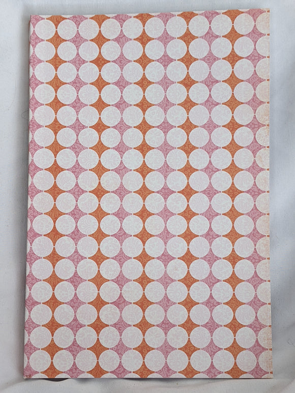 White Circles over Orange and Pink Journal