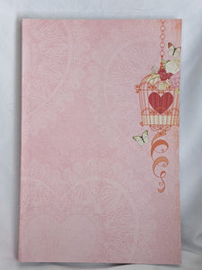 Caged Heart on Pink Journal